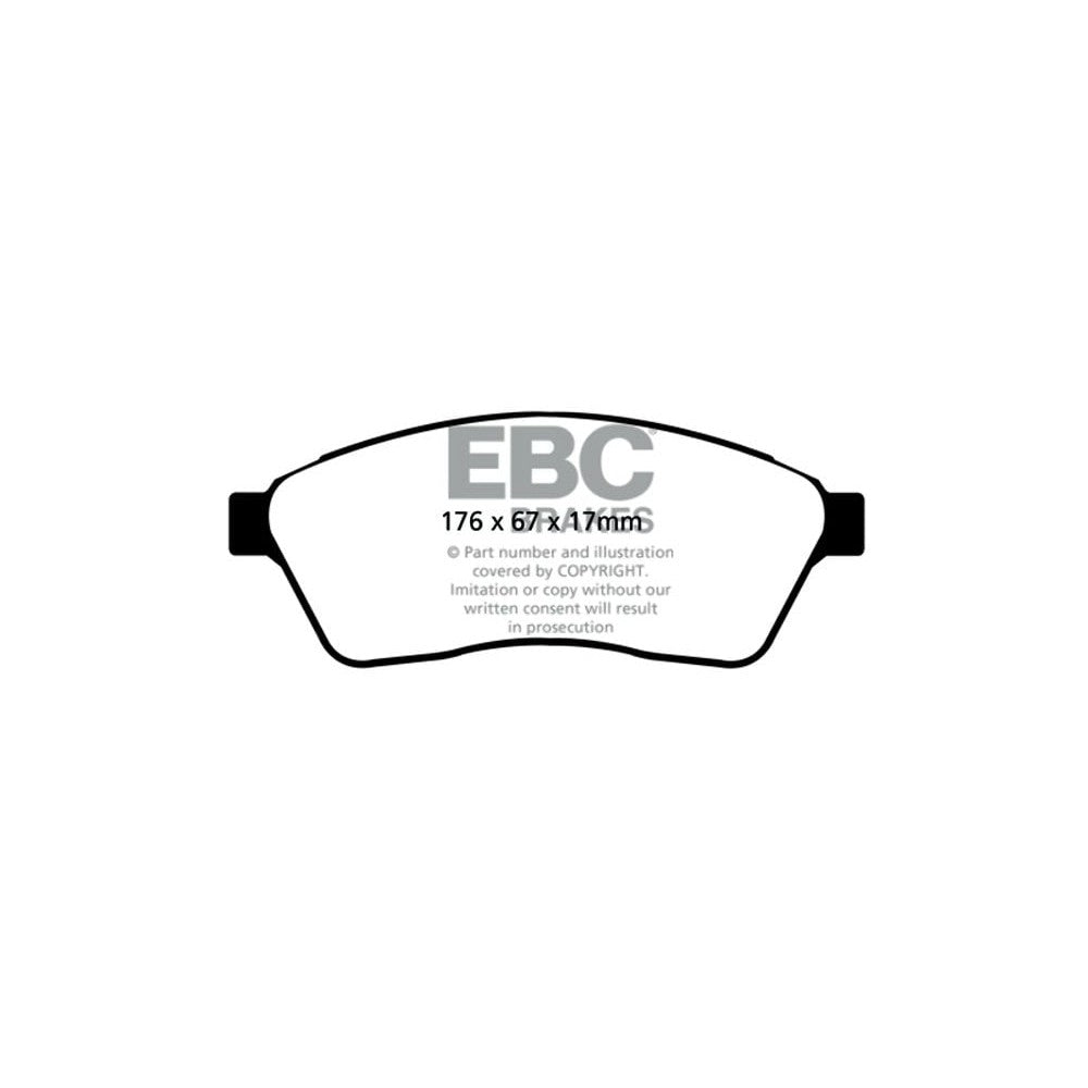 EBC Yellowstuff Brake Pads 176mm x 67mm DP41859R - Front
