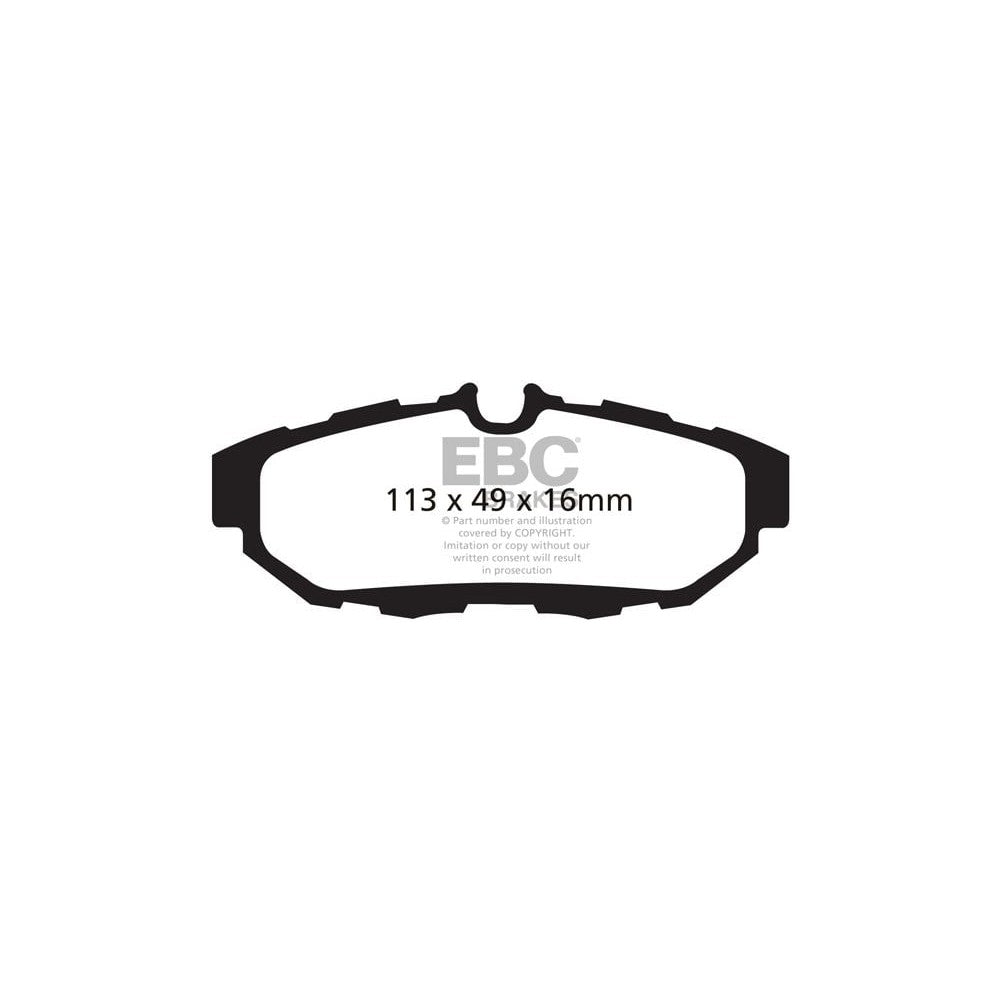 EBC Greenstuff 2000 Brake Pads 113mm x 49mm DP21870 - Rear