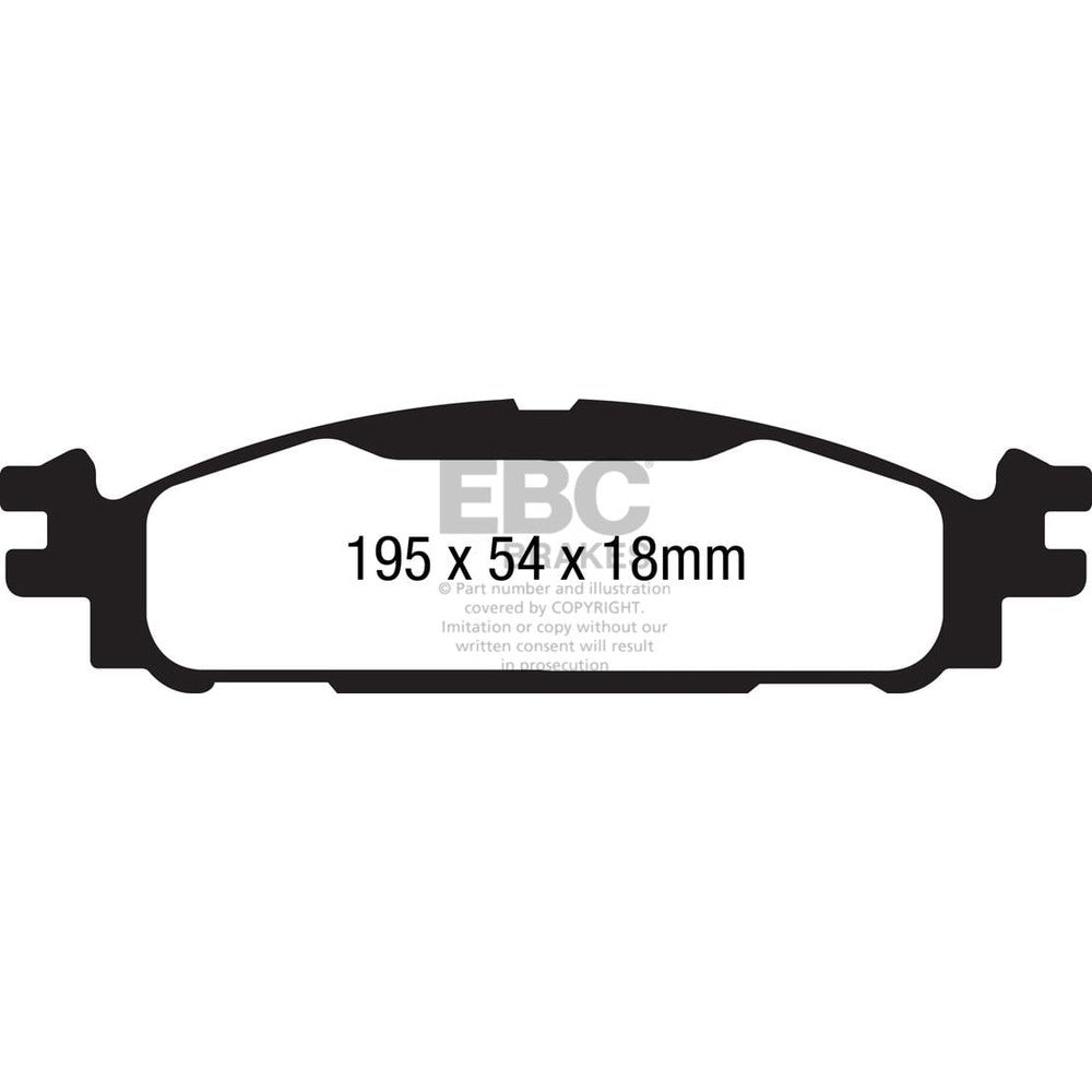 EBC Greenstuff 2000 Brake Pads 194mm x 54mm DP21873 - Front