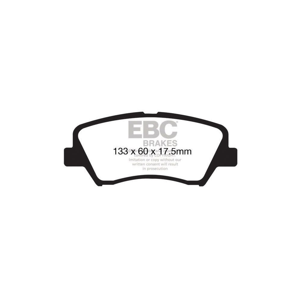 EBC Greenstuff 2000 Brake Pads 133mm x 60mm DP21874 - Front