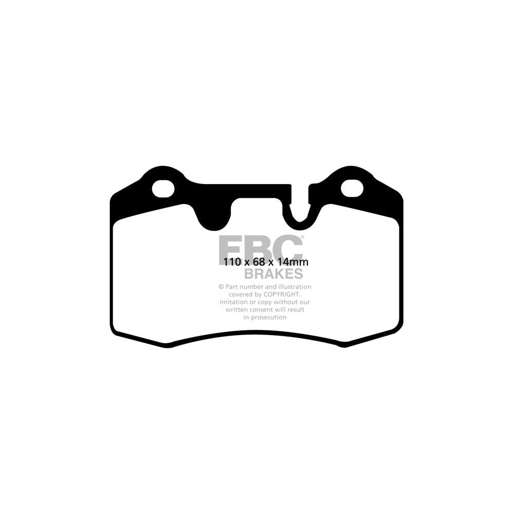 EBC Redstuff Brake Pads 110mm x 68mm DP31909C - Rear