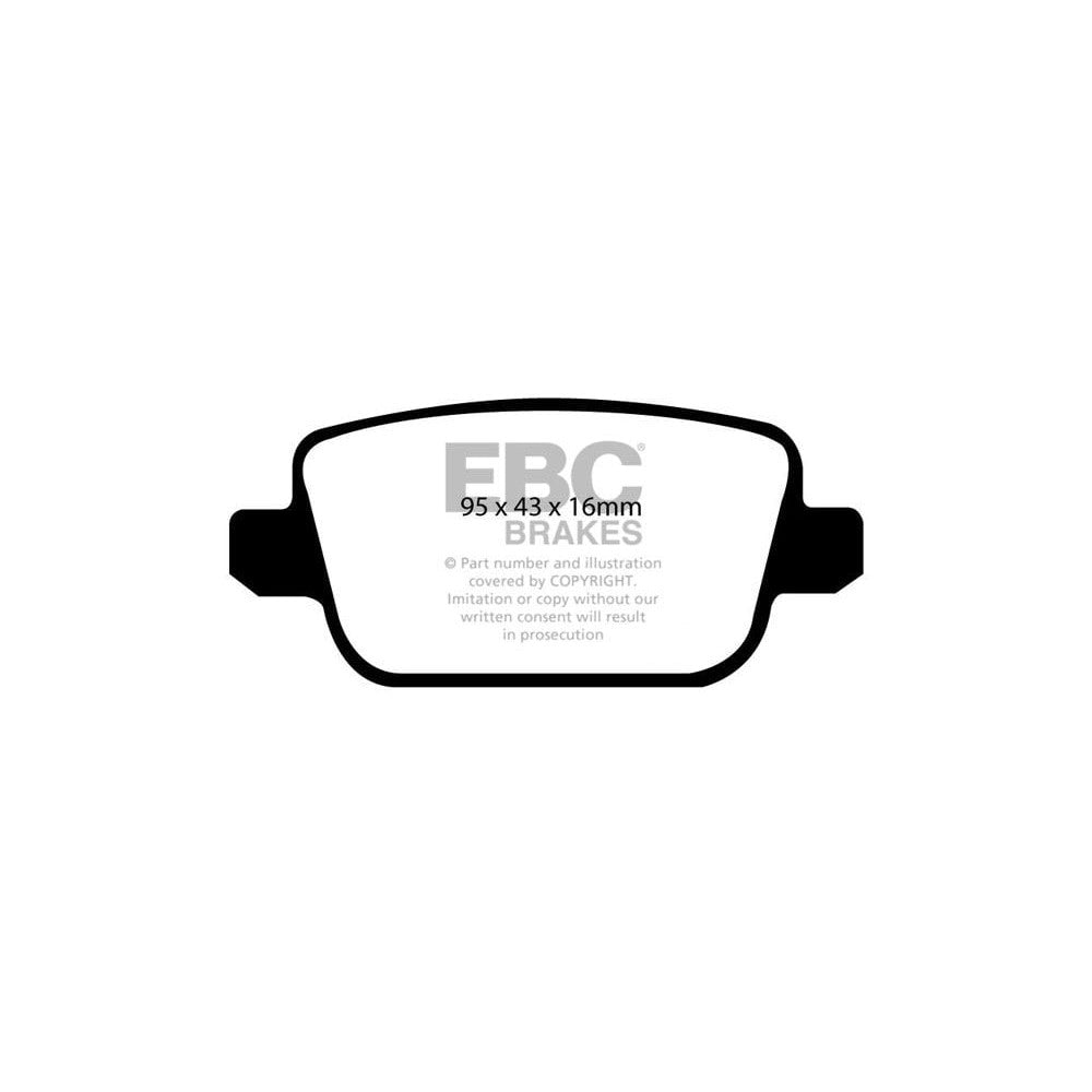 EBC Yellowstuff Brake Pads 95mm x 43mm DP41933R - Rear