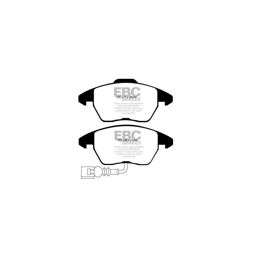EBC Ultimax Brake Pads 155mm x 66mm DP1945 - Front
