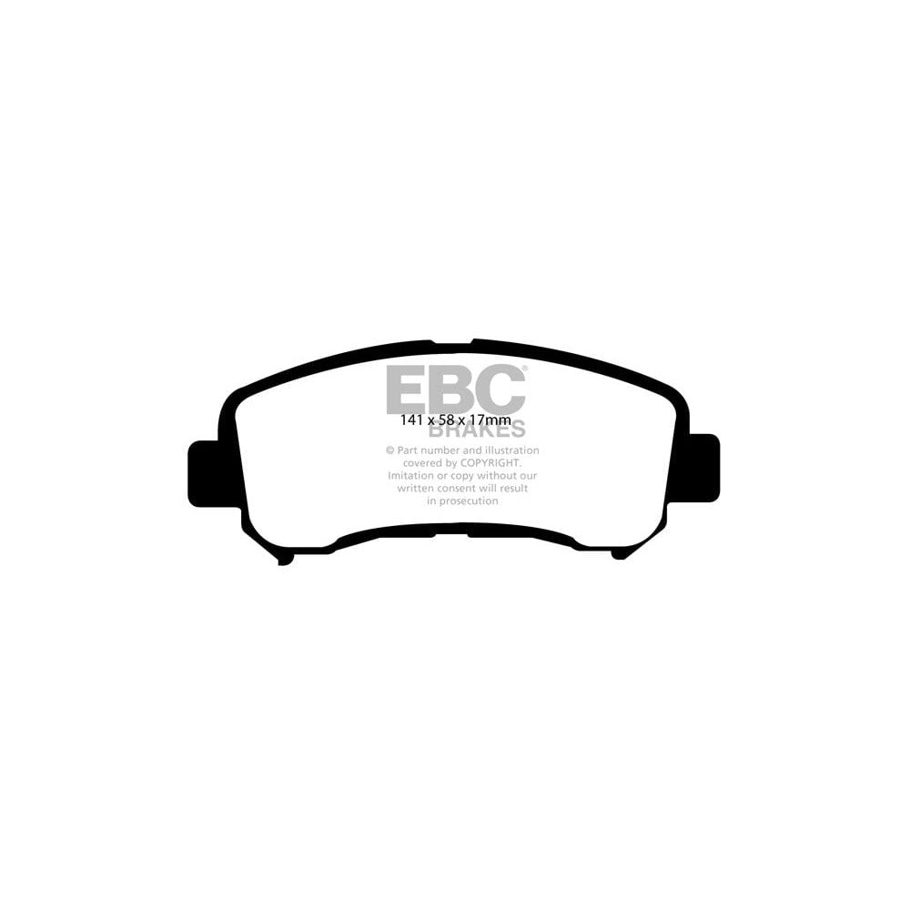 EBC Greenstuff 2000 Brake Pads 141mm x 58mm DP21954 - Front