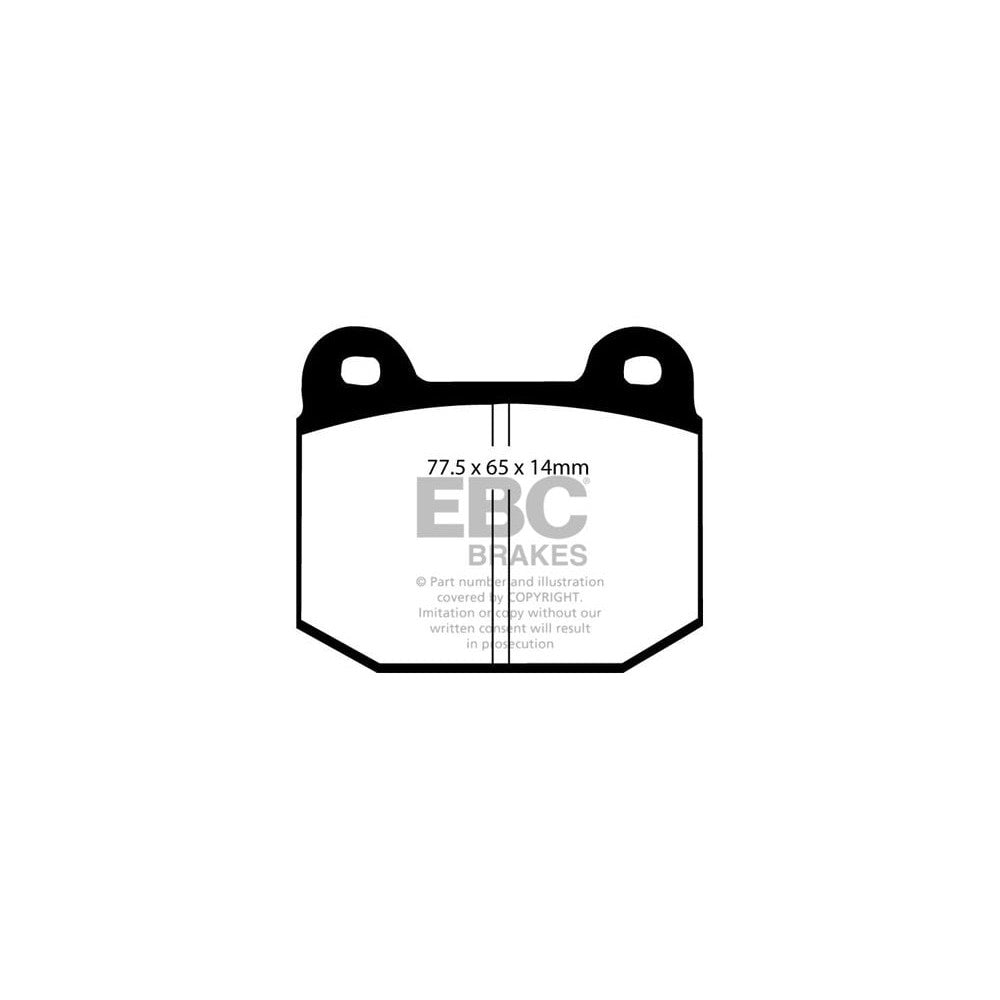 EBC Greenstuff 2000 Brake Pads 77.5mm x 65mm DP2197/2 - Front