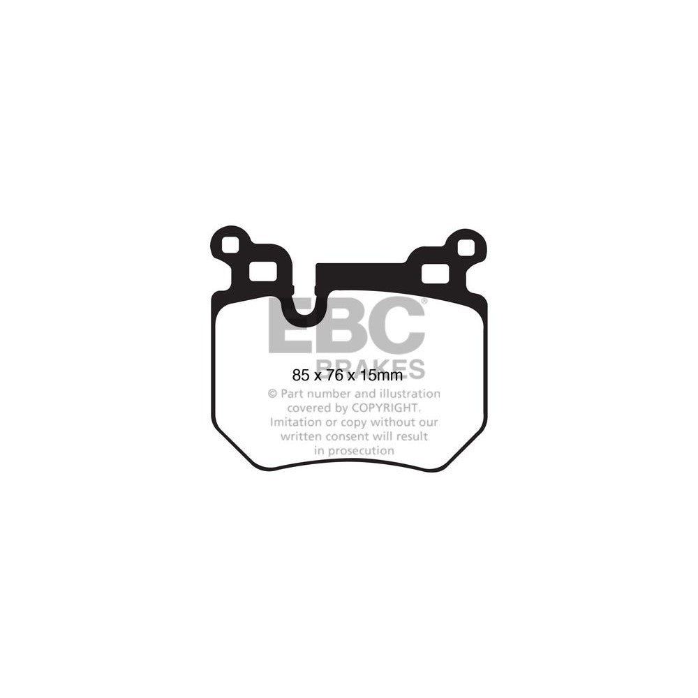 EBC Orangestuff Brake Pads 85mm x 76mm DP91996 - Rear