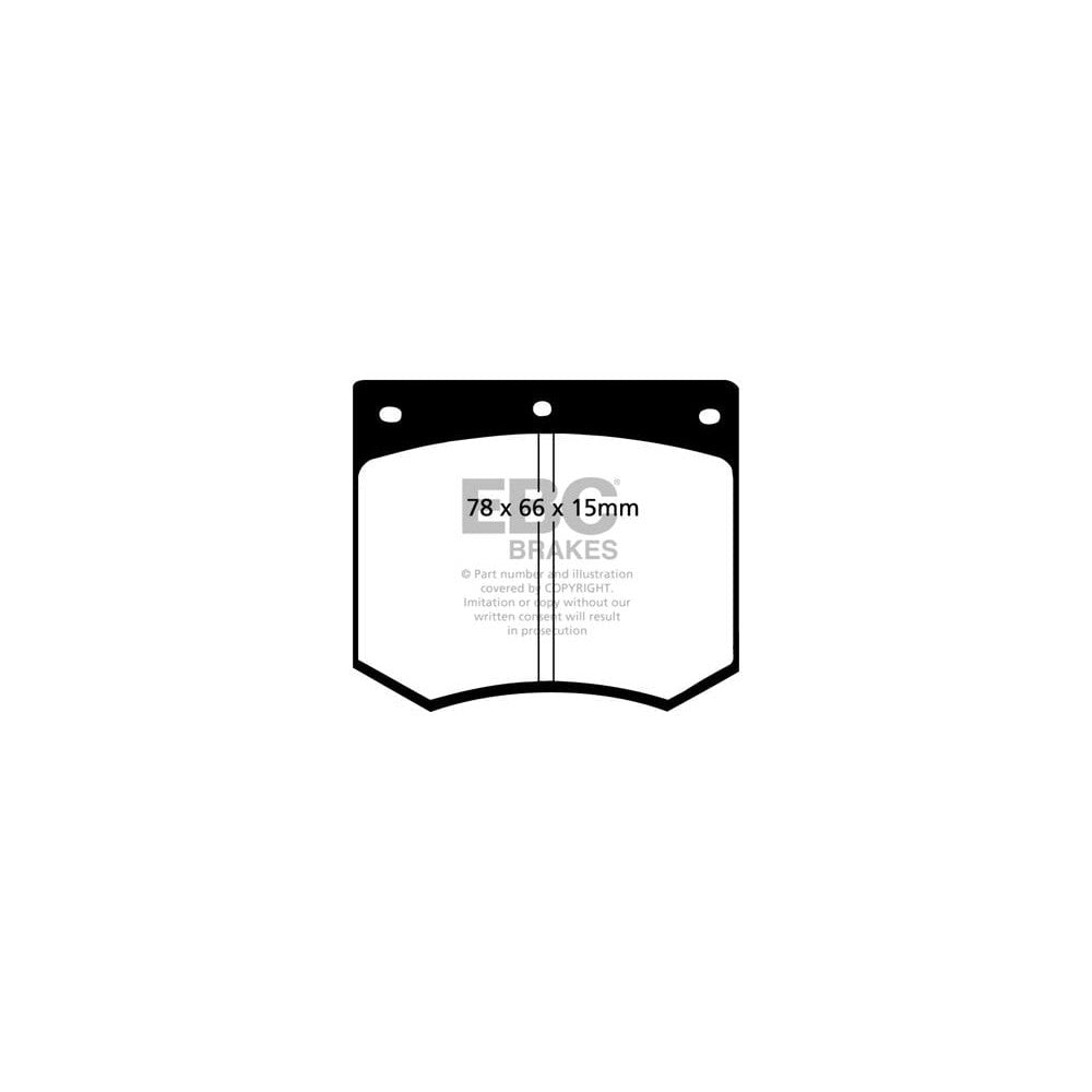 EBC Greenstuff 2000 Brake Pads 78mm x 66mm DP2291 - Front