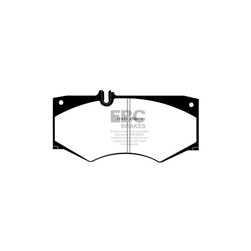 EBC Yellowstuff Brake Pads 149mm x 69mm DP4413R - Front