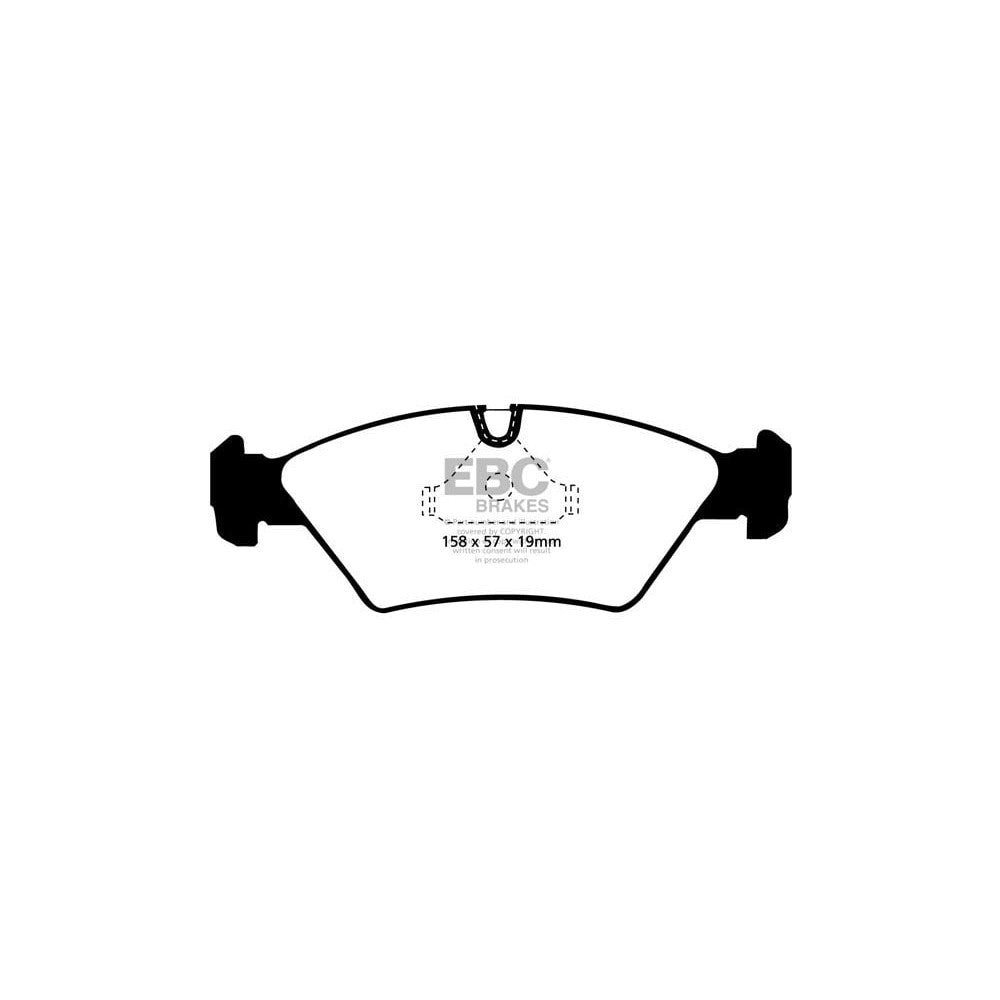 EBC Yellowstuff Brake Pads 158mm x 57mm DP4414R - Front