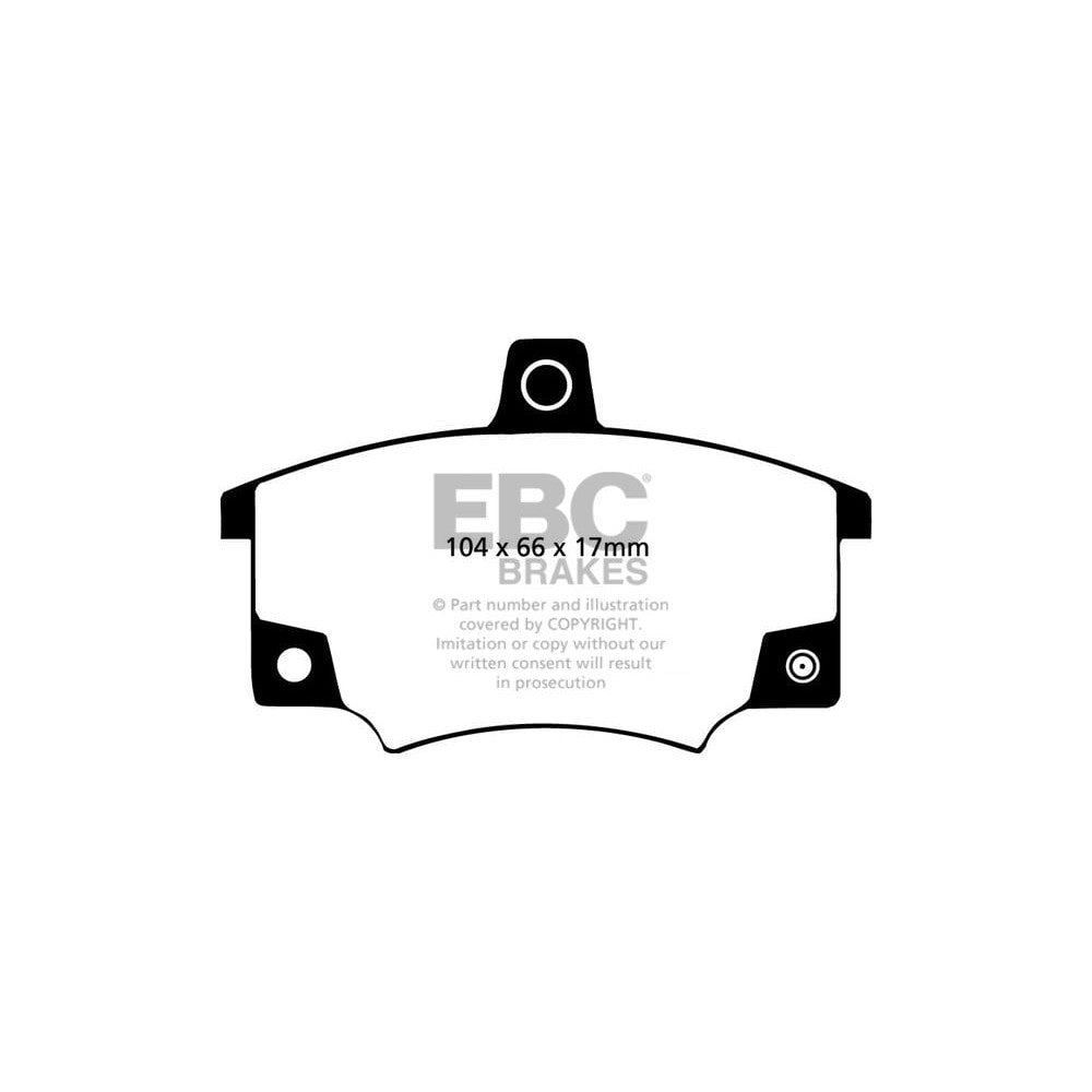 EBC Greenstuff 2000 Brake Pads 104mm x 66mm DP2420/2 - Front