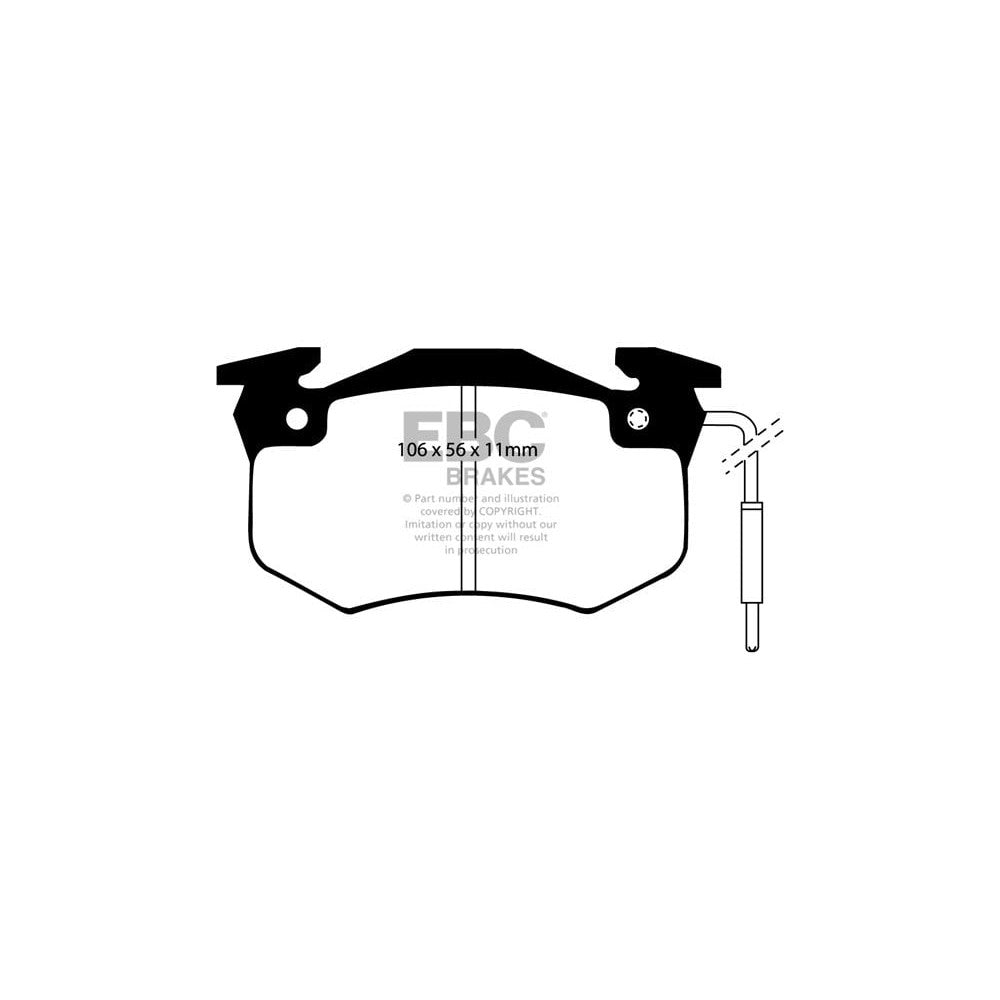 EBC Greenstuff 2000 Brake Pads 106mm x 56mm DP2458/2 - Rear