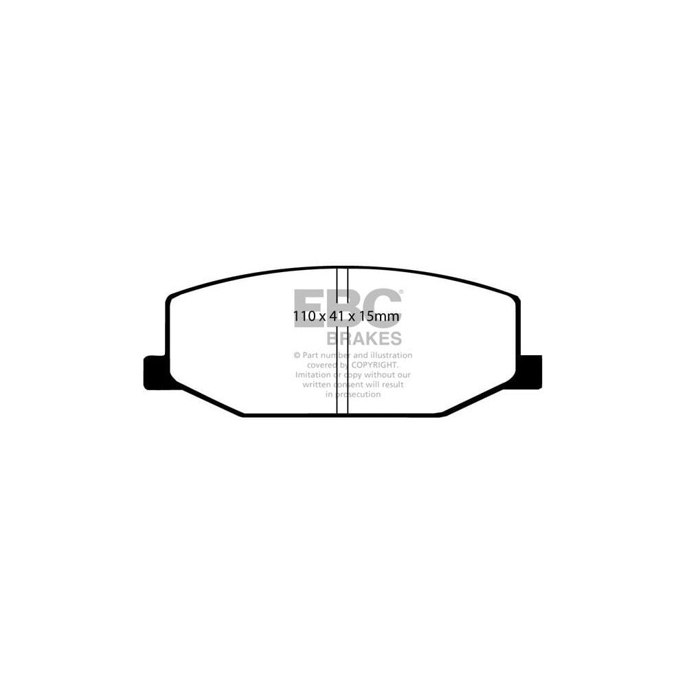 EBC Greenstuff 2000 Brake Pads 110mm x 41mm DP2534 - Front