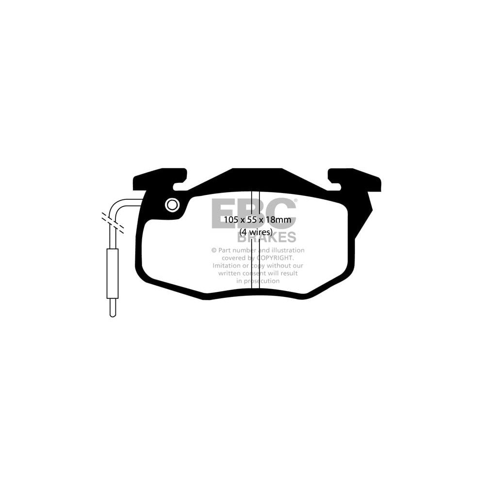 EBC Ultimax Brake Pads 105mm x 55mm DP545/4 - Front