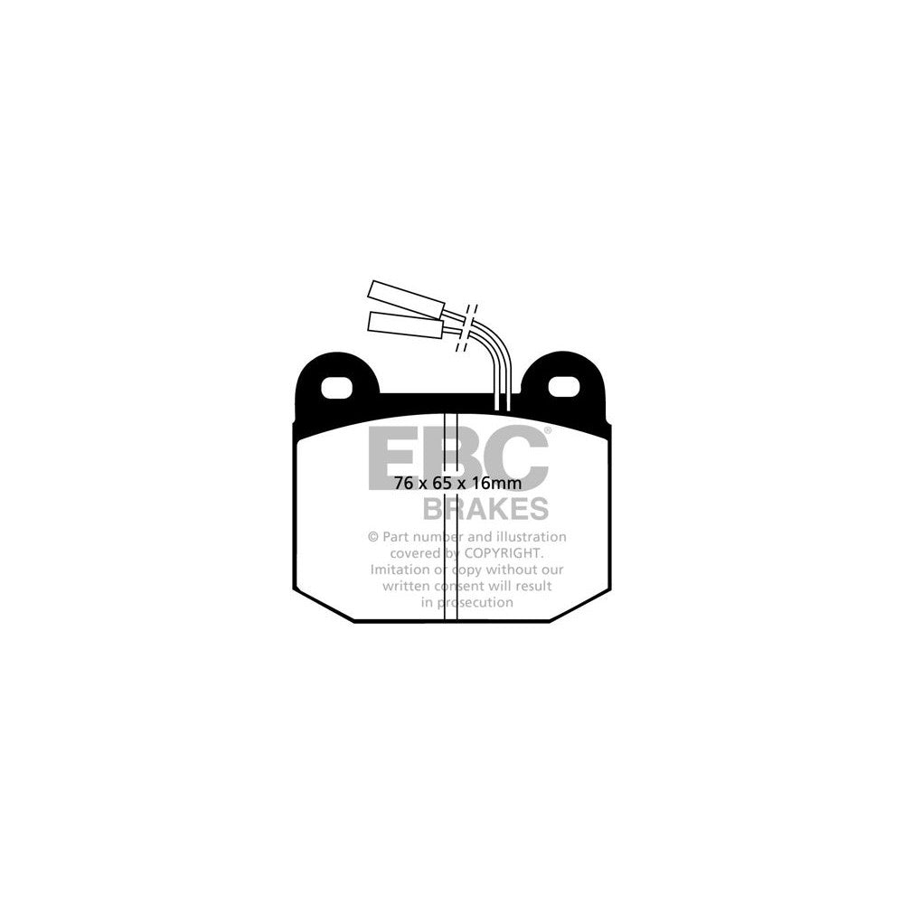 EBC Ultimax Brake Pads 76mm x 65mm DP578 - Front