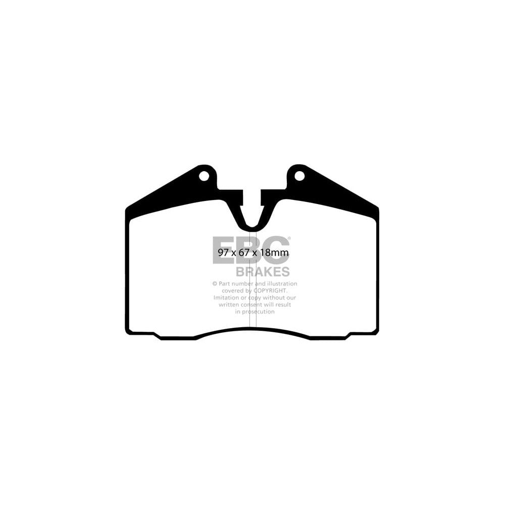 EBC Greenstuff 2000 Brake Pads 97mm x 67mm DP2612 - Rear