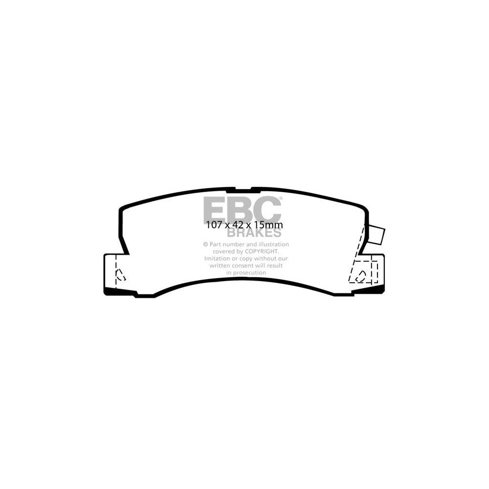 EBC Ultimax Brake Pads 107mm x 42mm DP628 - Rear