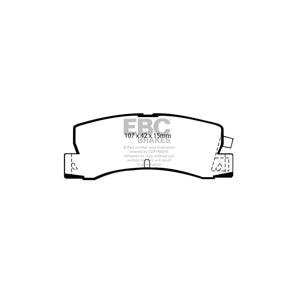 EBC Yellowstuff Brake Pads 107mm x 42mm DP4629R - Rear