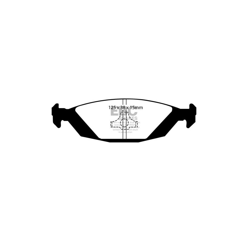 EBC Yellowstuff Brake Pads 125mm x 38mm DP4635R - Rear