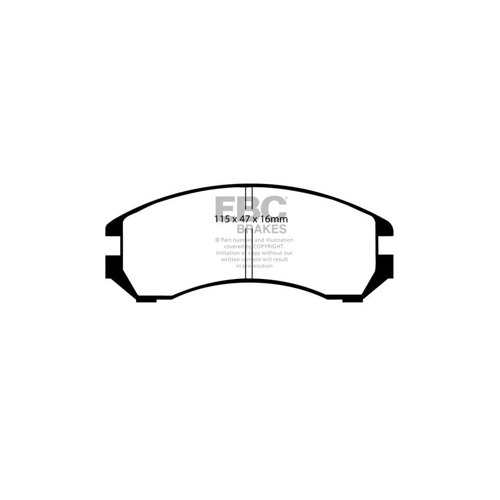 EBC Greenstuff 2000 Brake Pads 115mm x 47mm DP2665 - Front