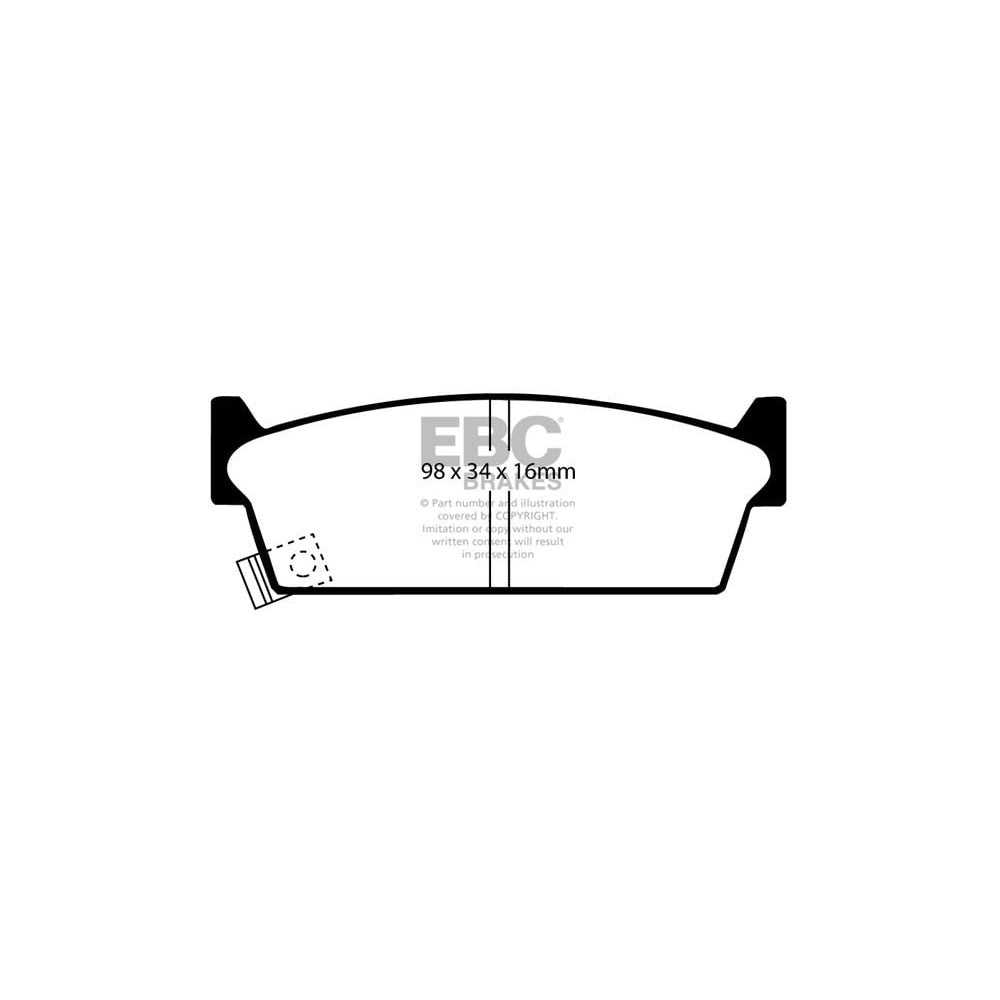 EBC Redstuff Brake Pads 98mm x 34mm DP3686/2C - Rear