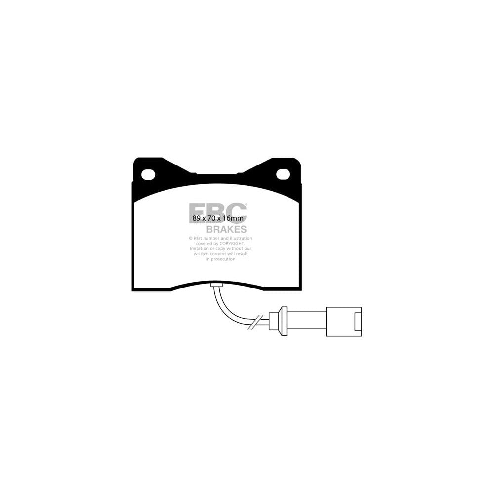 EBC Bluestuff NDX Brake Pads 89mm x 70mm DP5753NDX - Front