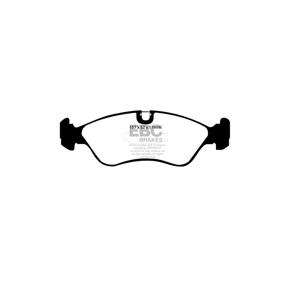 EBC Greenstuff 2000 Brake Pads 157mm x 52mm DP2760 - Front