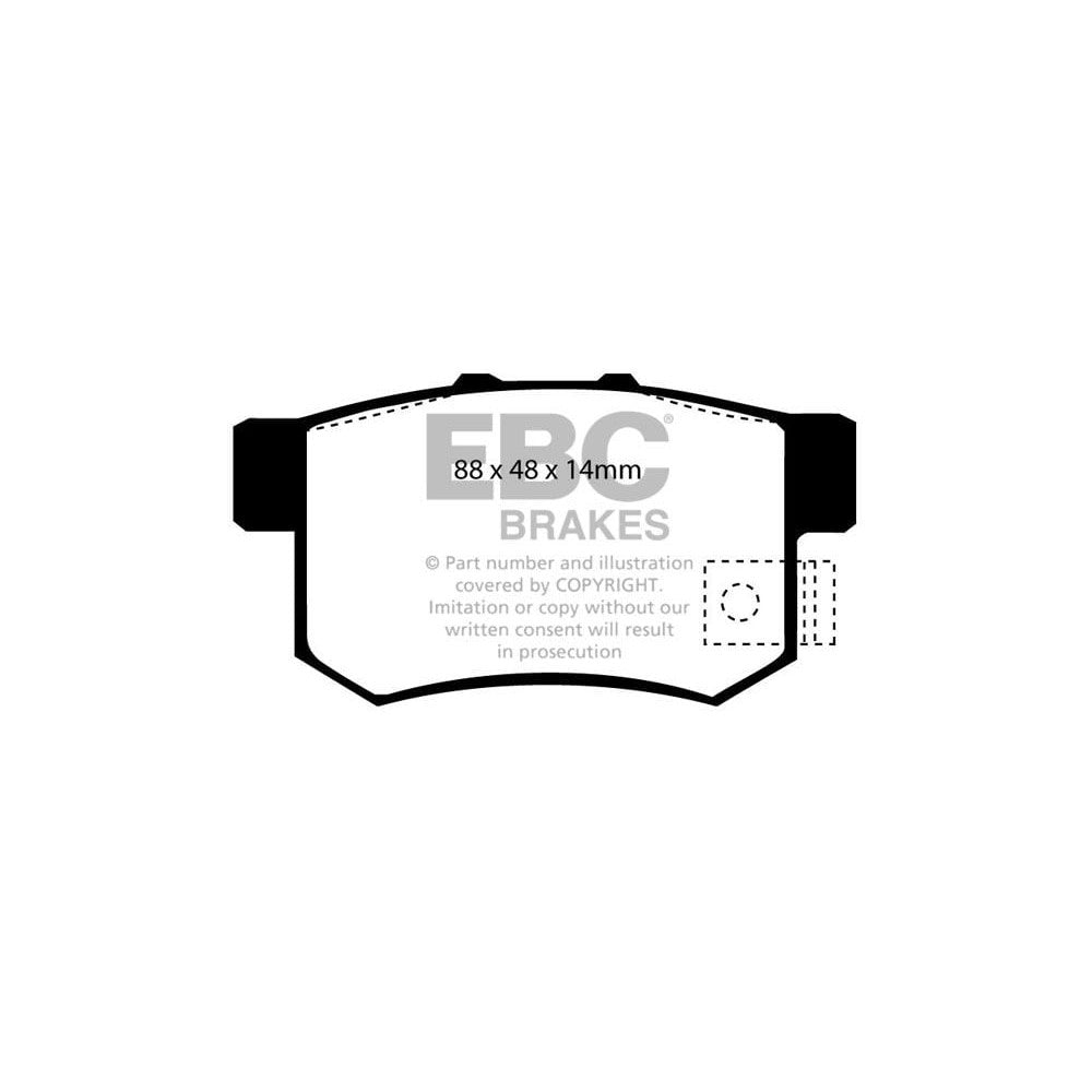 EBC Greenstuff 6000 Brake Pads 88mm x 48mm DP6781/2 - Rear