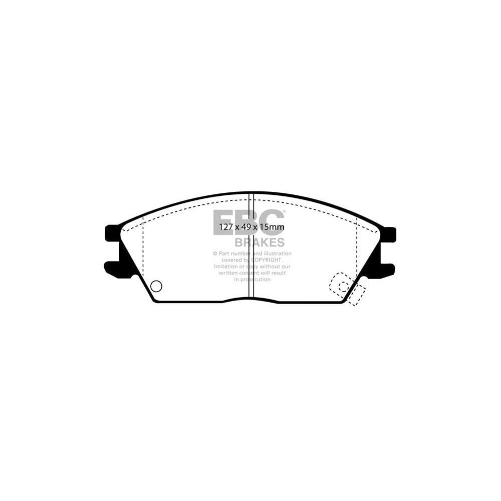 EBC Greenstuff 2000 Brake Pads 127mm x 49mm DP2803 - Front