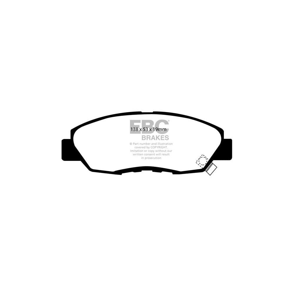 EBC Greenstuff 2000 Brake Pads 138mm x 53mm DP2812 - Front