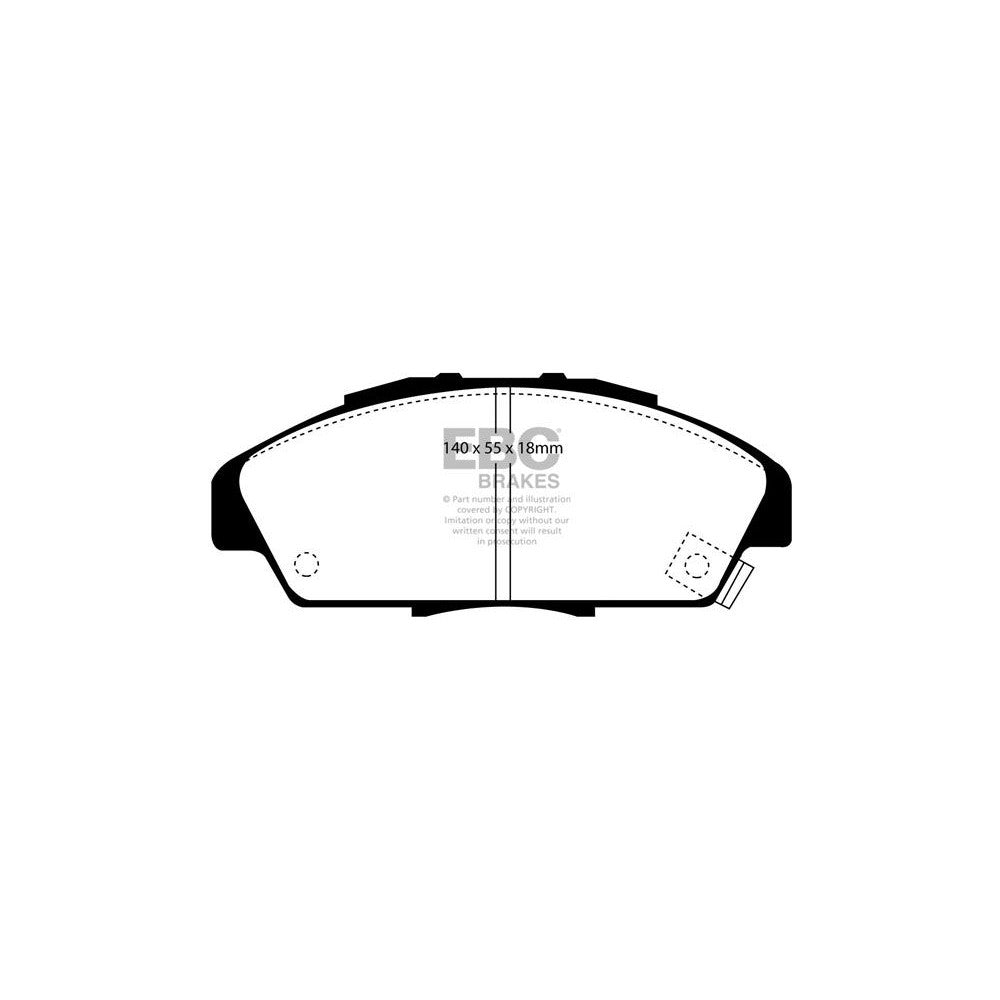 EBC Ultimax Brake Pads 140mm x 55mm DP818 - Front