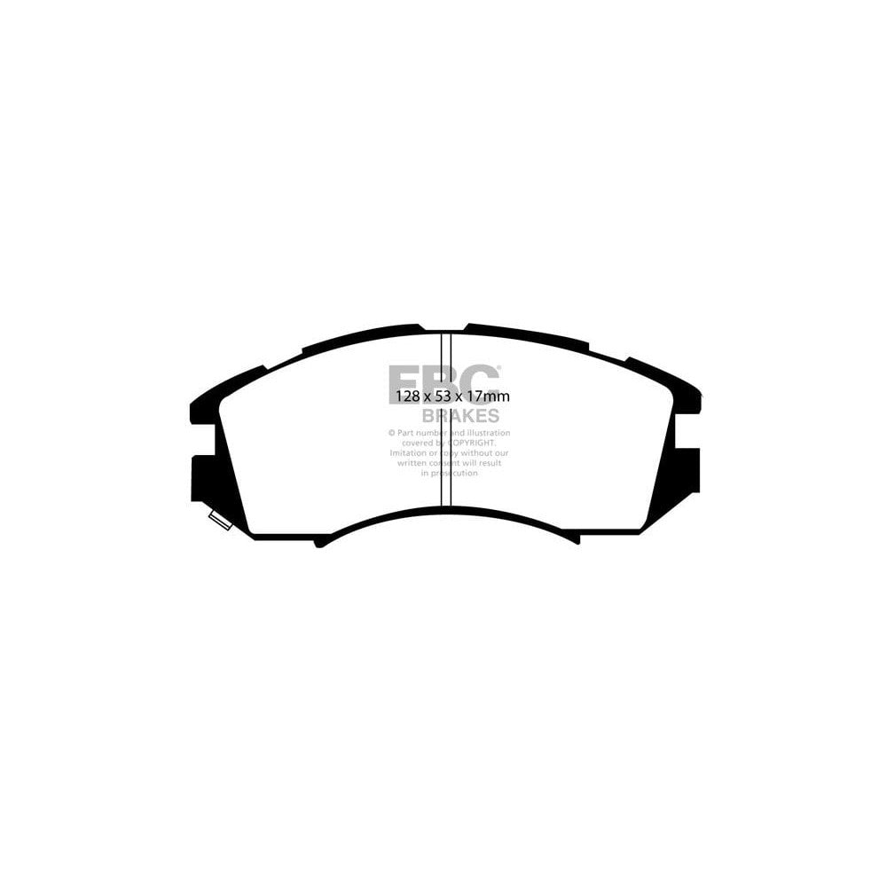 EBC Greenstuff 2000 Brake Pads 128mm x 53mm DP2819 - Front