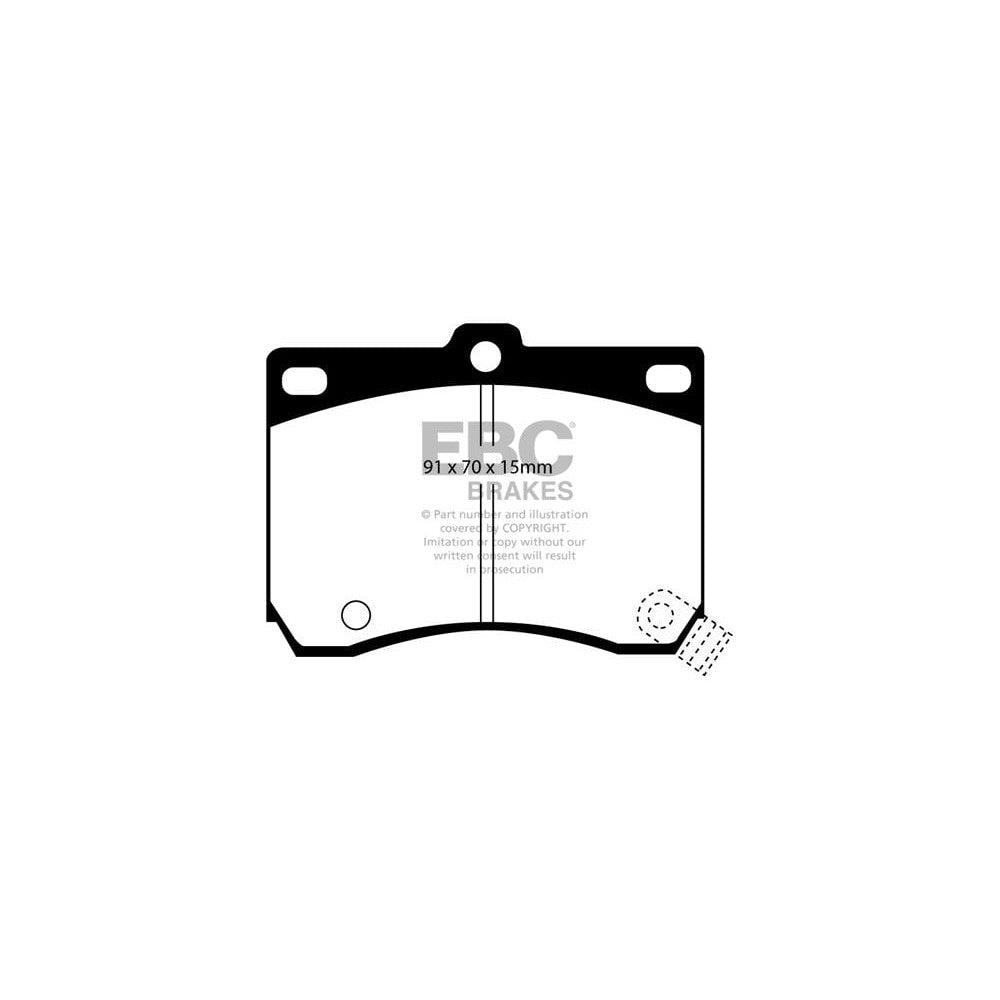 EBC Greenstuff 2000 Brake Pads 91mm x 70mm DP2824 - Front