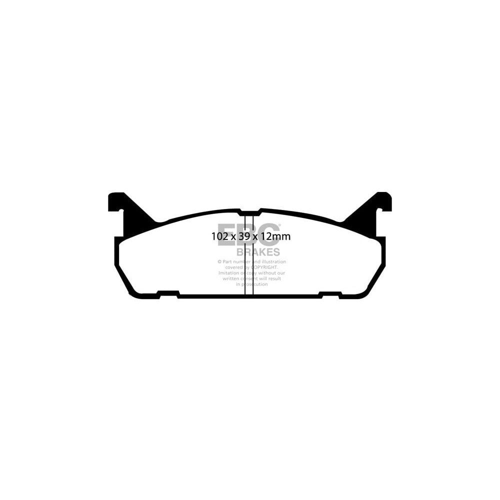 EBC Greenstuff 2000 Brake Pads 102mm x 39mm DP2828 - Rear