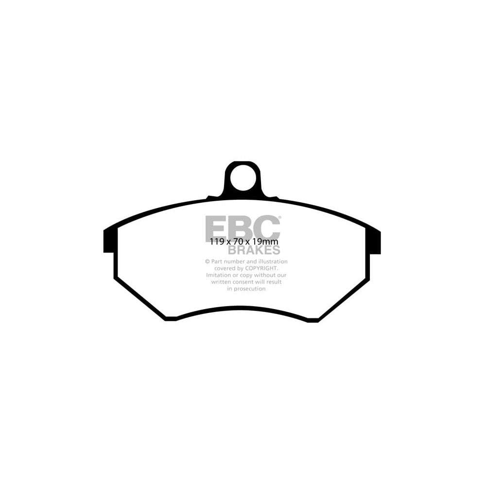 EBC Greenstuff 2000 Brake Pads 119mm x 70mm DP2841/2 - Front