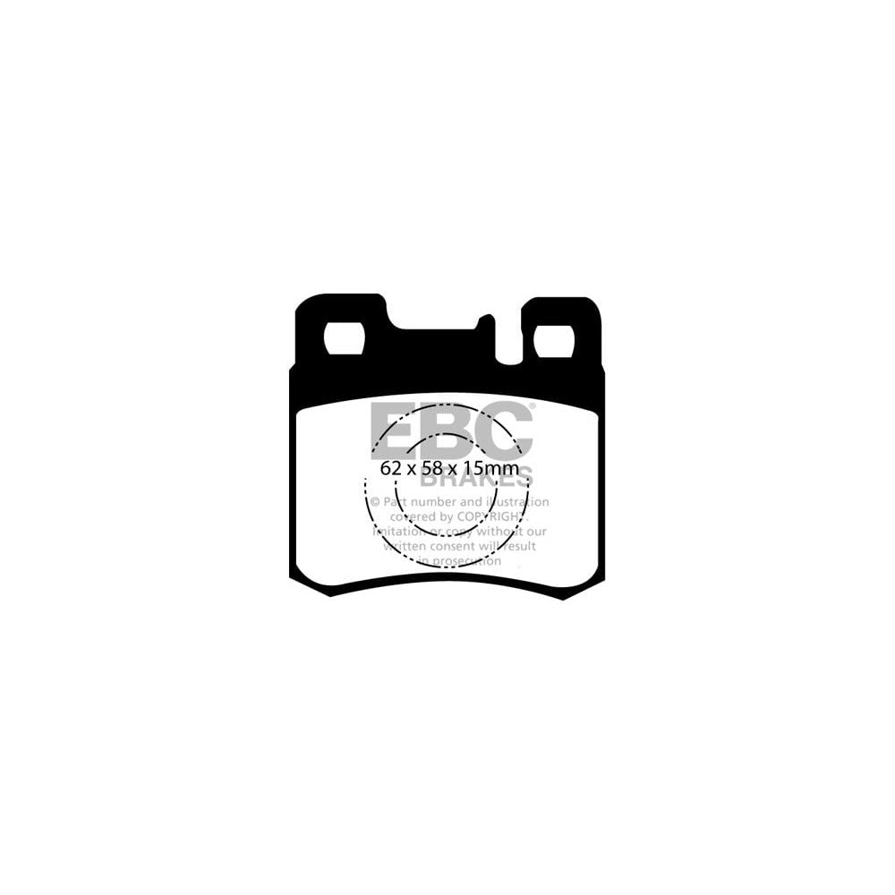 EBC Greenstuff 2000 Brake Pads 62mm x 58mm DP2846 - Rear