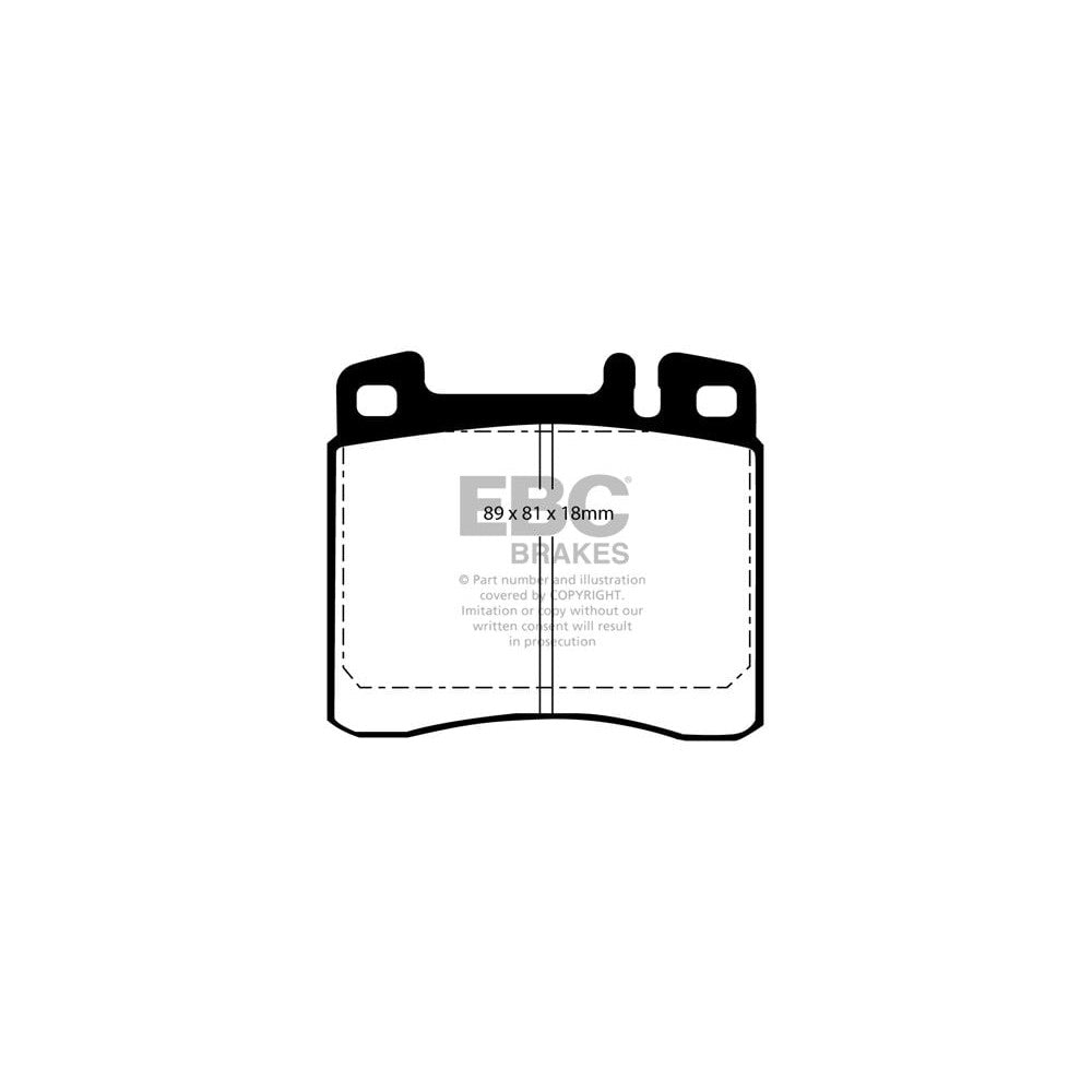 EBC Greenstuff 2000 Brake Pads 89mm x 81mm DP2888 - Front