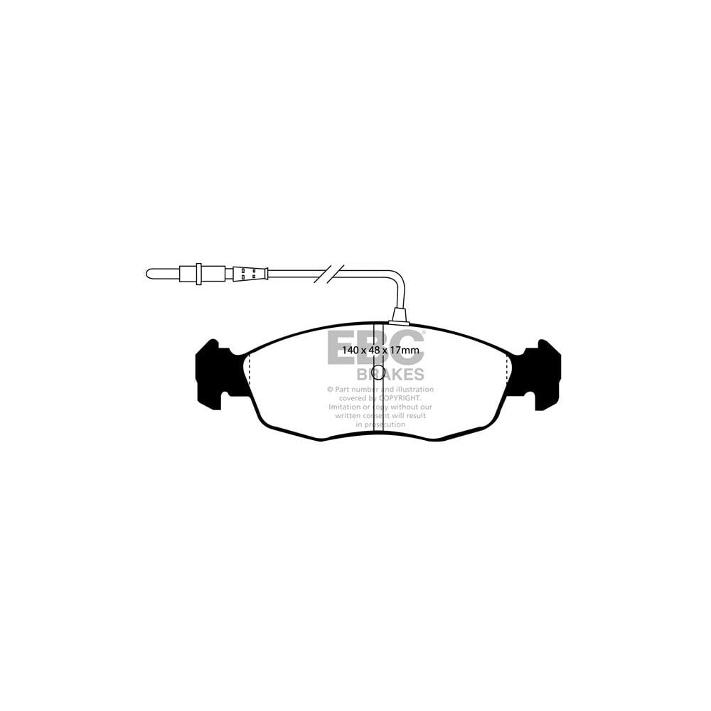 EBC Bluestuff NDX Brake Pads 140mm x 48mm DP5948NDX - Front