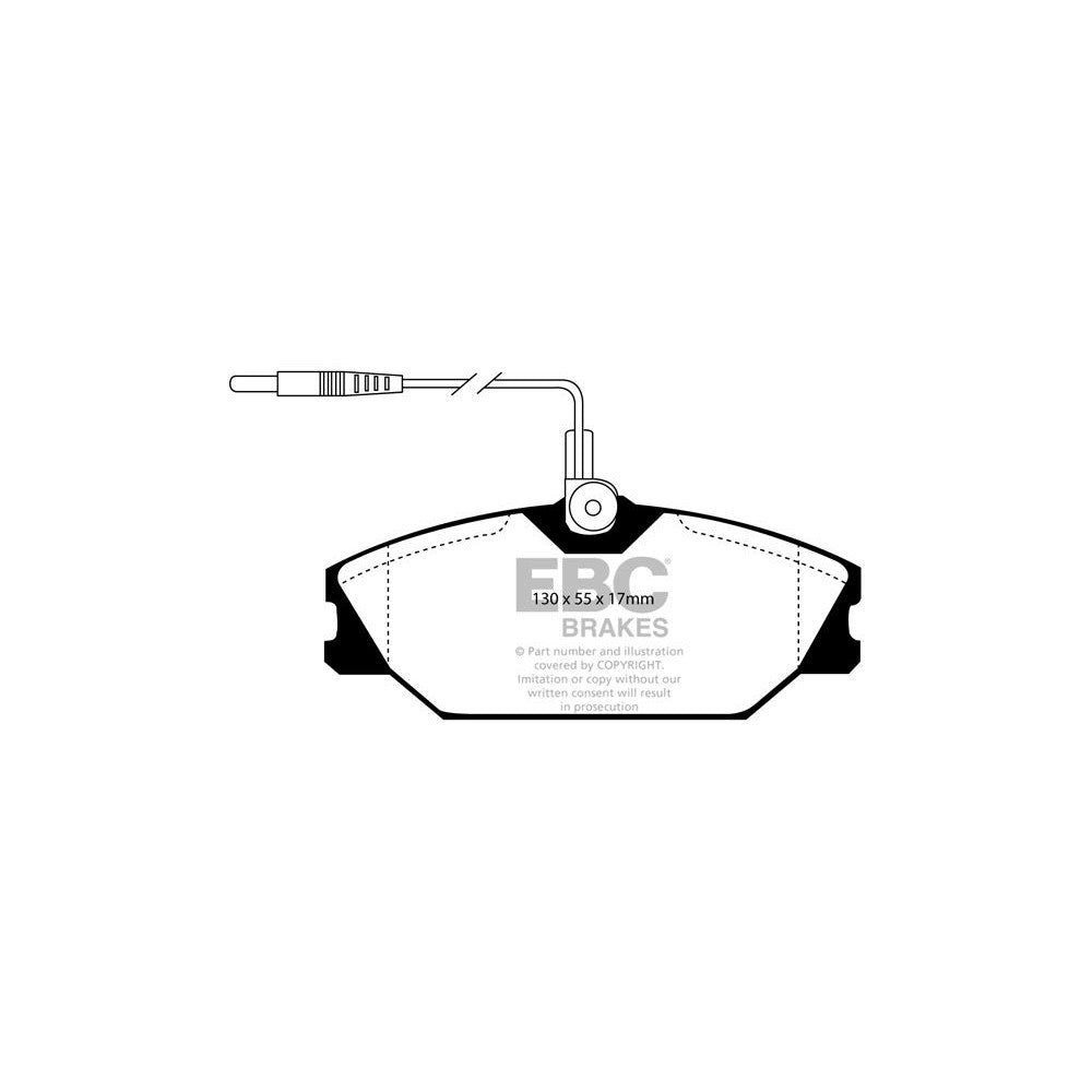 EBC Yellowstuff Brake Pads 130mm x 55mm DP4949R - Front