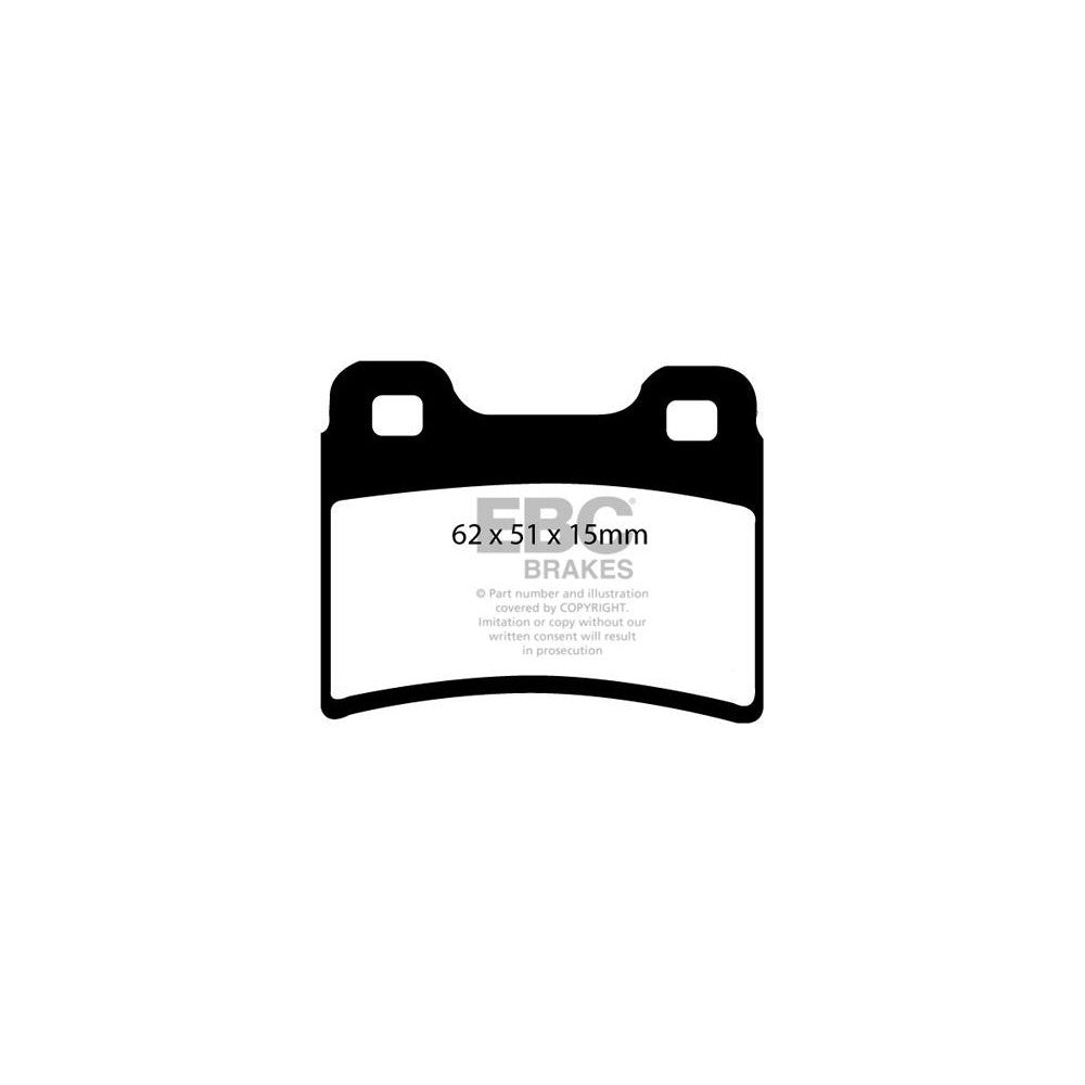 EBC Yellowstuff Brake Pads 62mm x 51mm DP4953R - Rear