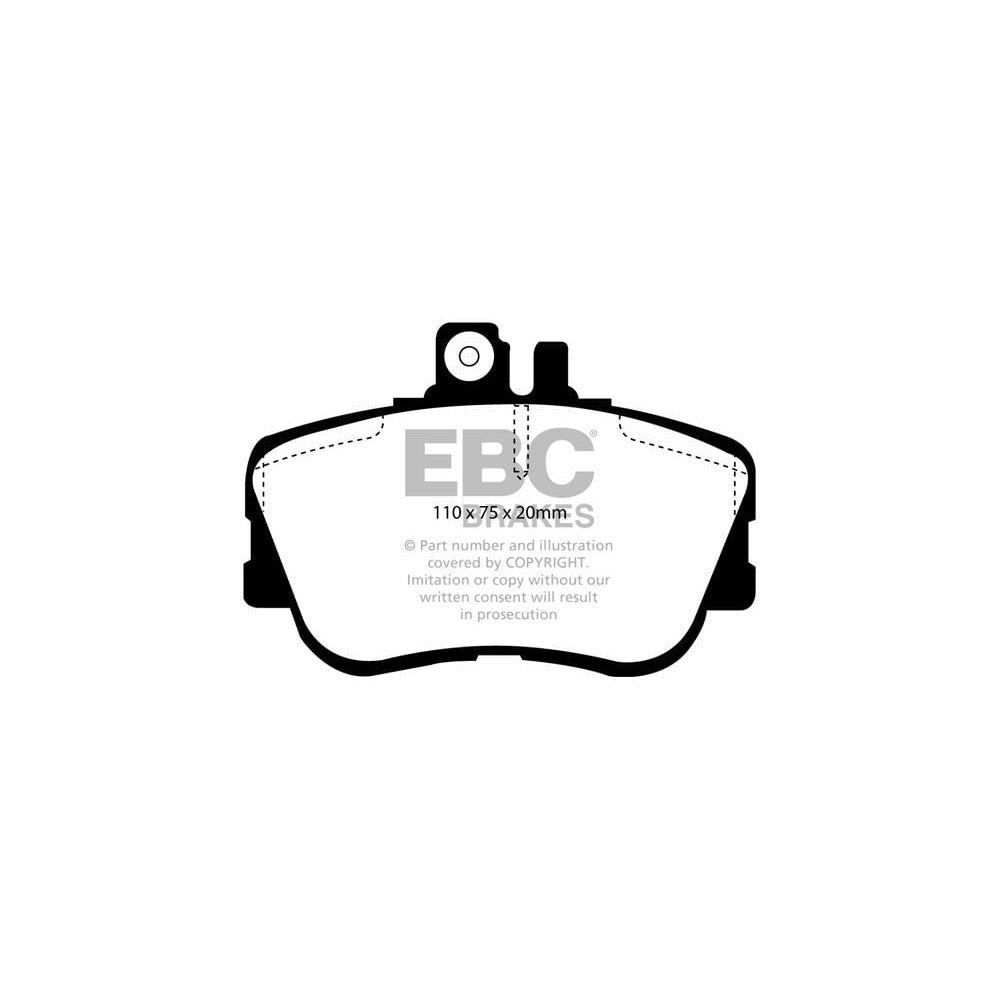EBC Greenstuff 2000 Brake Pads 110mm x 75mm DP2962 - Front