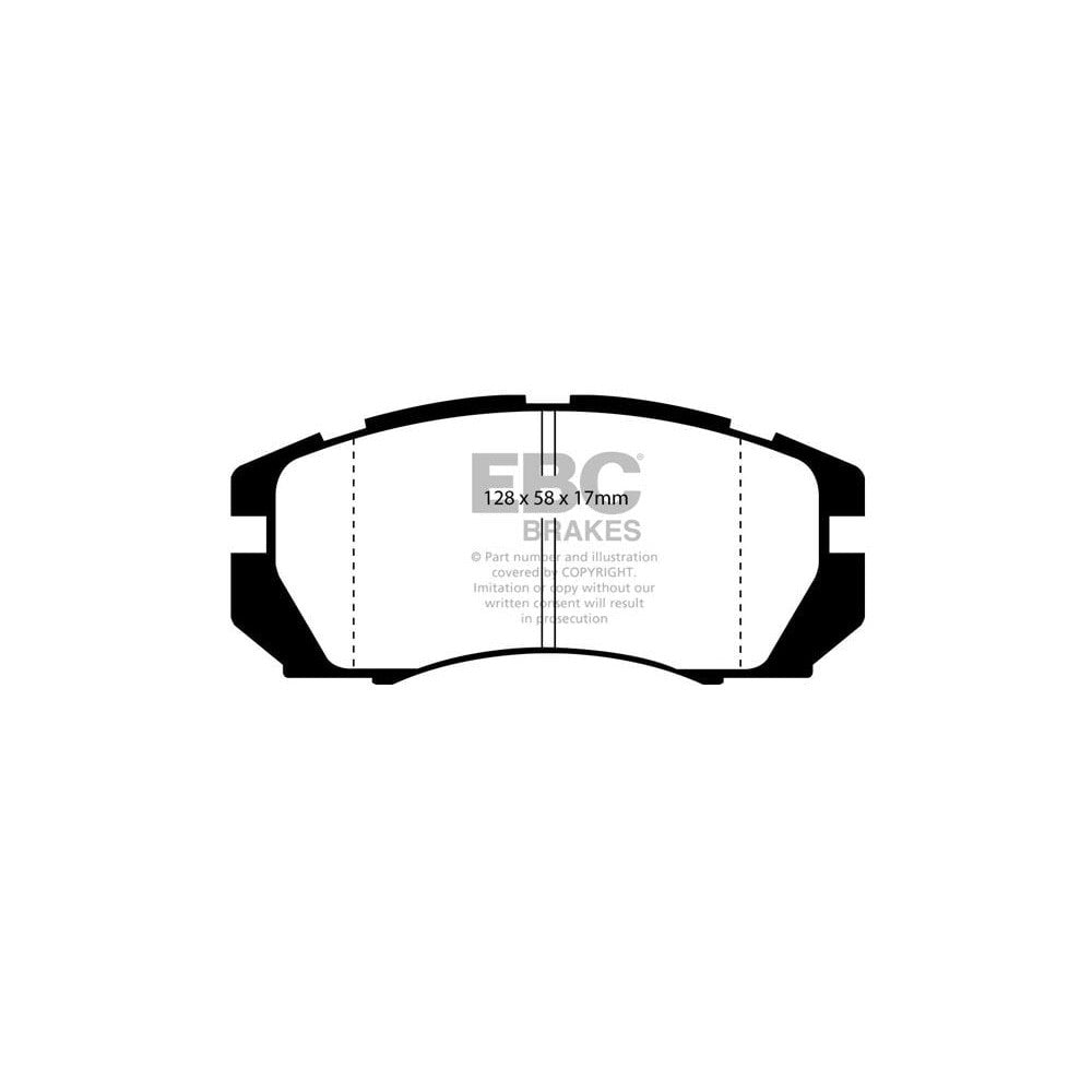 EBC Yellowstuff Brake Pads 128mm x 58mm DP4966R - Front