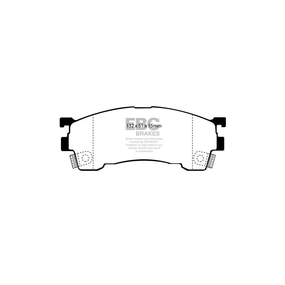 EBC Yellowstuff Brake Pads 132mm x 51mm DP4971R - Front