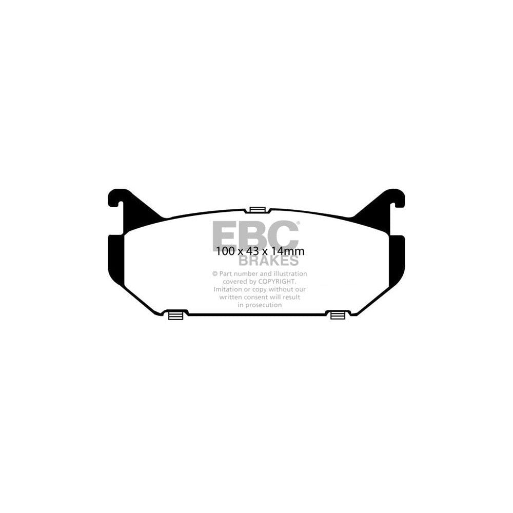 EBC Yellowstuff Brake Pads 100mm x 43mm DP4972R - Rear