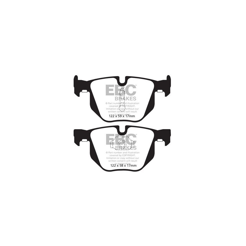 EBC Yellowstuff Brake Pads 122mm x 58mm DP42009R - Rear