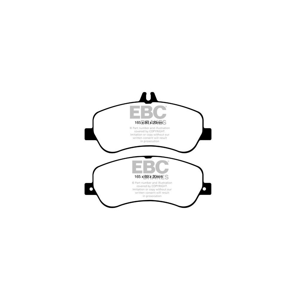 EBC Greenstuff 6000 Brake Pads 165mm x 69mm DP62011 - Front