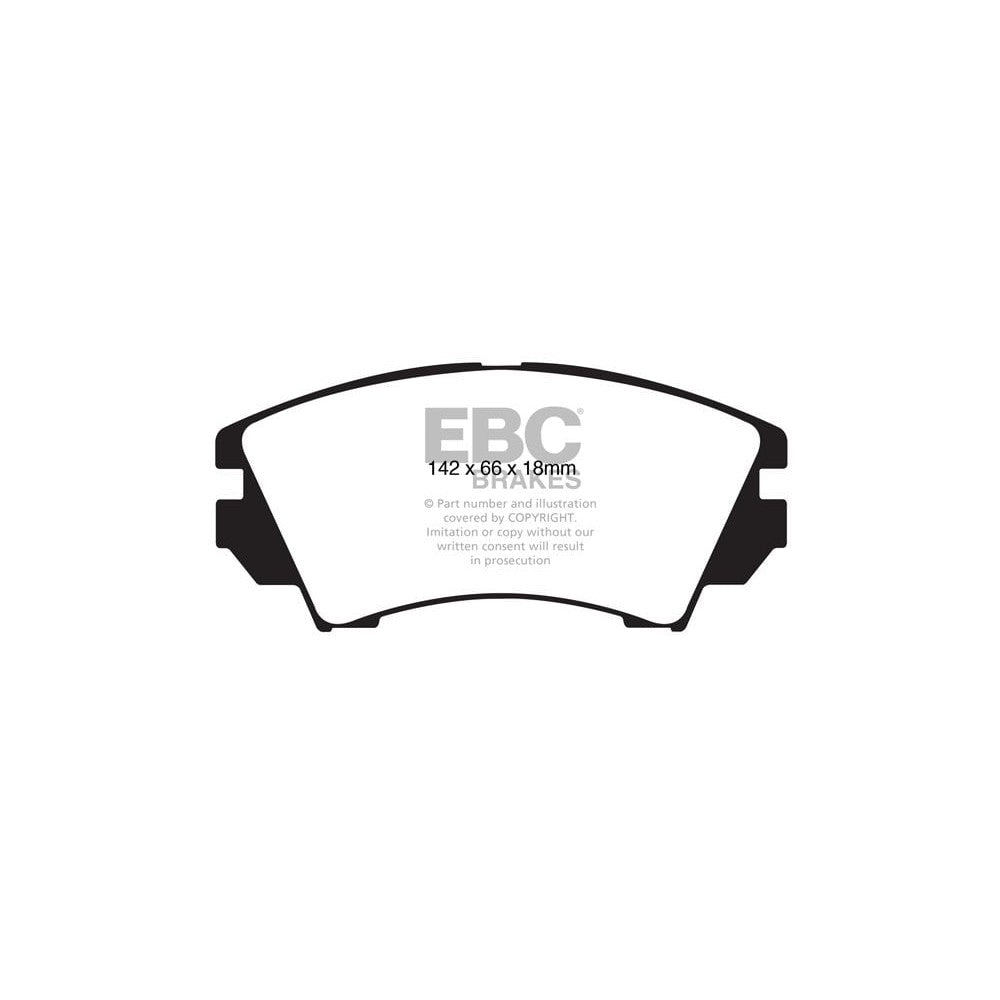 EBC Yellowstuff Brake Pads 142mm x 67mm DP42014R - Front