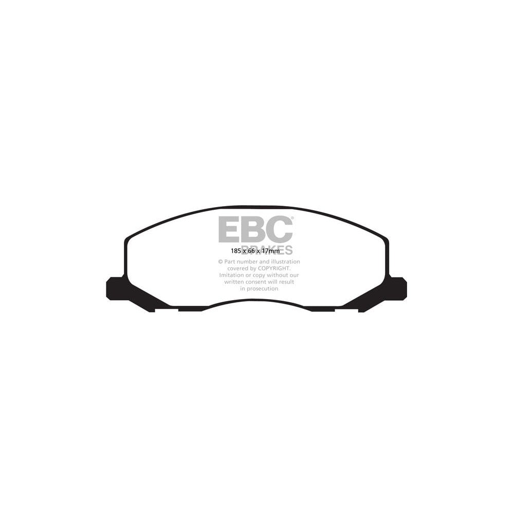 EBC Ultimax Brake Pads 185mm x 66mm DPX2015 - Front