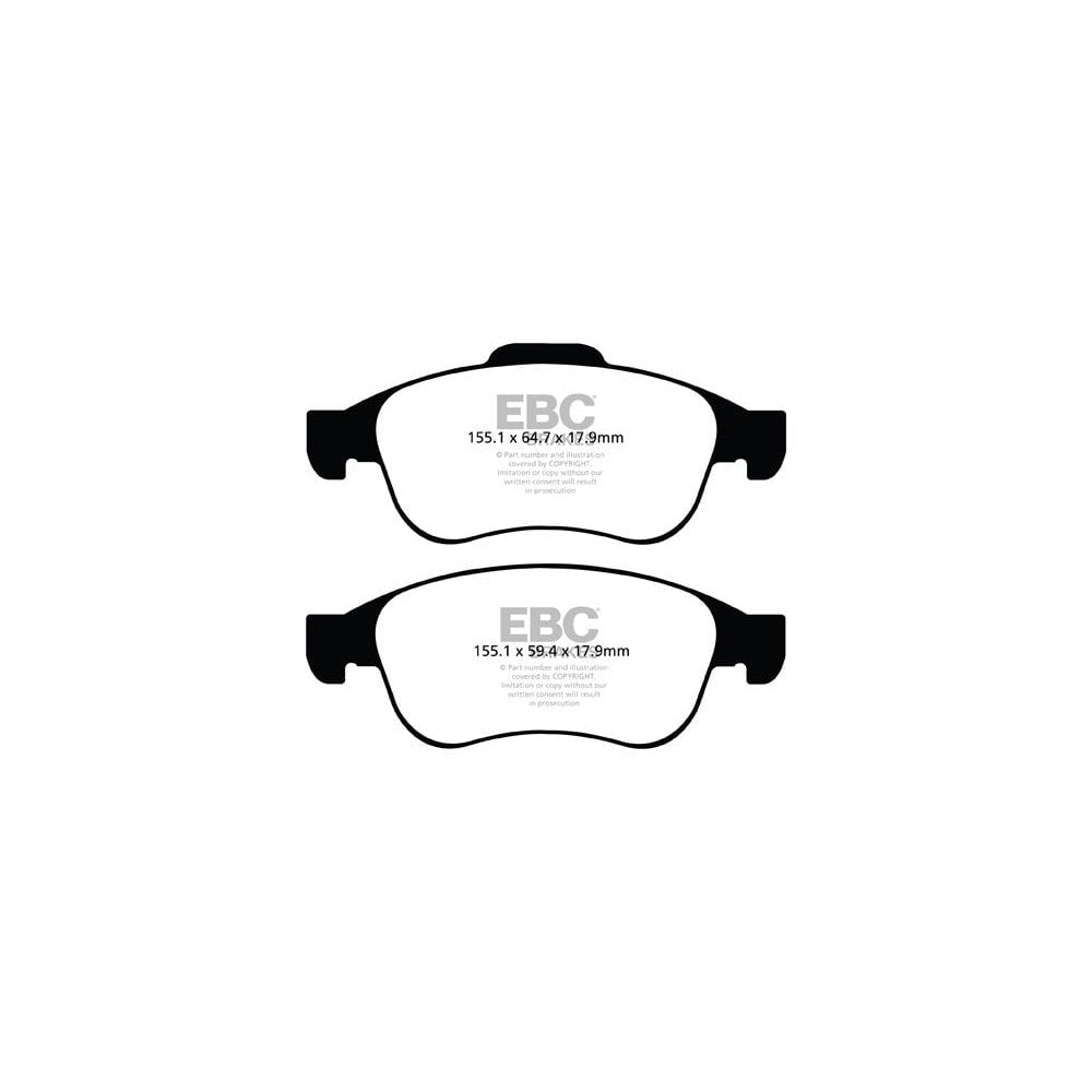 EBC Ultimax Brake Pads 155.1mm x 59.4mm DPX2023 - Front