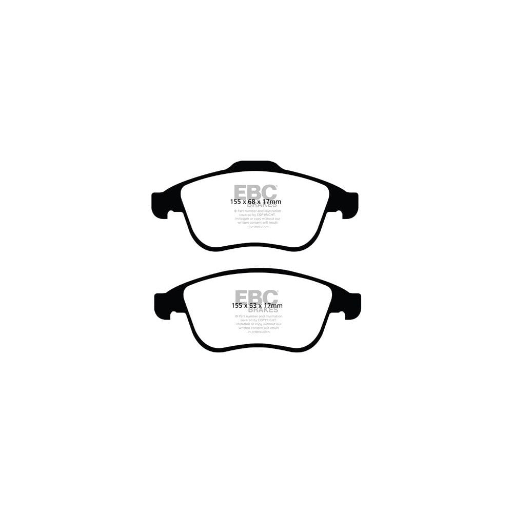 EBC Orangestuff Brake Pads 155mm x 63mm DP92024 - Front