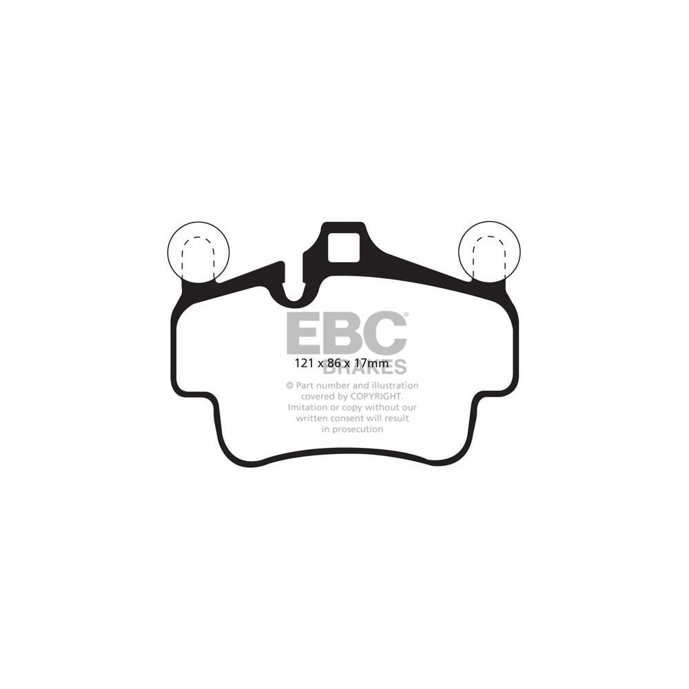 EBC Redstuff Brake Pads 121mm x 86mm DP32029C - Front